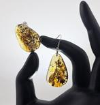 Stralende BALTISCHE AMBER Oorbellen – Gouden Honing Fossiel