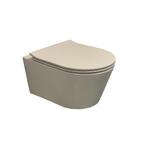 Wandtoilet BWS Calitri Urb.y 48 cm Rimfree Compact Mat Taupe, Ophalen of Verzenden, Nieuw, Overige typen