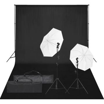 vidaXL Fotostudioset met verlichtingsset en achtergrond, Audio, Tv en Foto, Verzenden, Nieuw