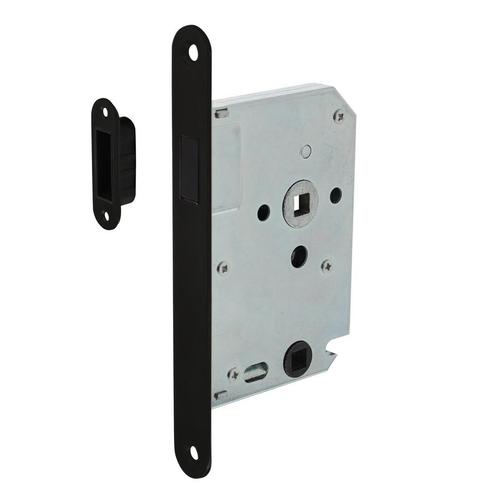 Woningbouw magneet badkamer/toilet slot zwart 63/8mm, Doe-het-zelf en Bouw, Hang- en Sluitwerk, Slot, Nieuw, Overige materialen
