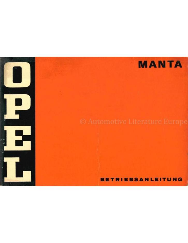 1971 OPEL MANTA INSTRUCTIEBOEKJE DUITS, Auto diversen, Handleidingen en Instructieboekjes