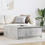 vidaXL Salontafel met lades 100x100x40 cm betongrijs, Verzenden, Nieuw