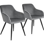 tectake Eetkamerstoel Marilyn fluweellook, zwarte stoelpoten, Huis en Inrichting, Stoelen, Verzenden, Nieuw