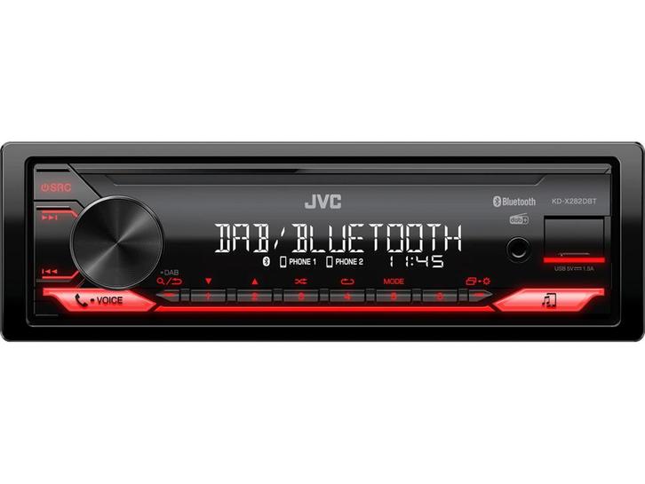JVC KD-X282DBT - Digitale Media Receiver - DAB+ Bluetooth, Auto diversen, Autoradio's, Zo goed als nieuw, Verzenden