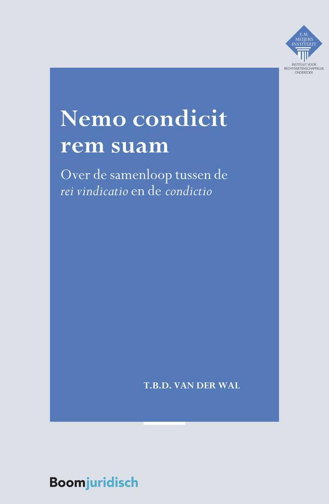 Nemo condicit rem suam / E.M. Meijers Instituut voor, Livres, Science, Envoi