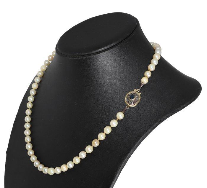 ART - Collier avec pendentif - 18 carats Or jaune Saphir -, Bijoux, Sacs & Beauté, Bijoux anciens