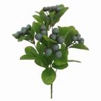 Berry bush blue 32cm blauwe bessen kunst bessentak, Nieuw