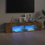 vidaXL Tv-meubel LED-verlichting 135x39x30 cm gerookt, Verzenden, Nieuw