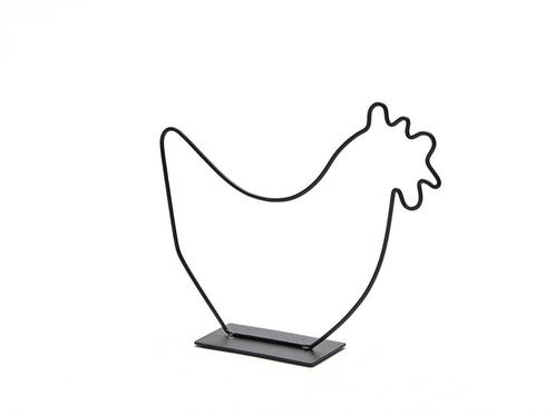 Metalen frame hen, kip op voet 29*25 cm zwart metalenframe, Hobby & Loisirs créatifs, Bricolage