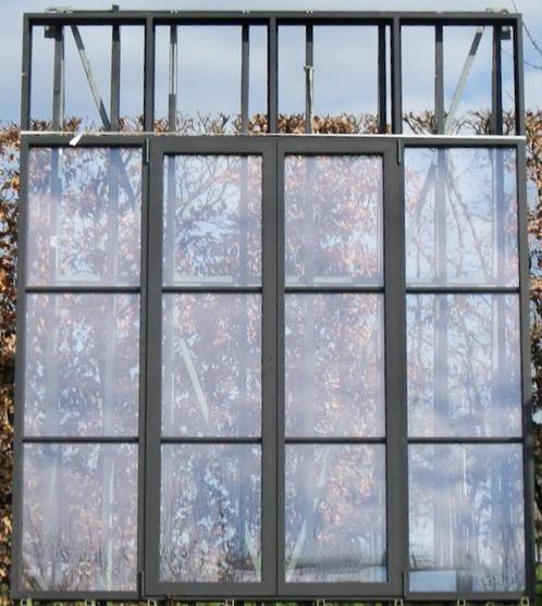 steellook aluminium terrasram , raam 230 x 270 zwart 9005, Doe-het-zelf en Bouw, Raamkozijnen en Schuifdeuren, Inclusief glas