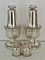 925 Sterling silver - Empire - Zout- en pepervaatjes (2) -