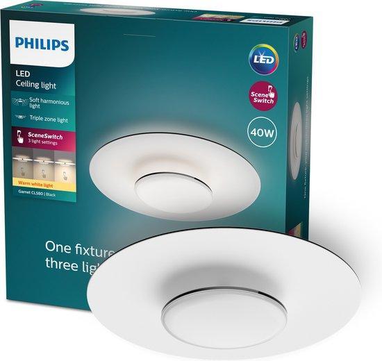 2dekans | Philips Garnet plafondlamp - Zwart - 27K - 40W, Huis en Inrichting, Lampen | Plafondlampen, Ophalen of Verzenden