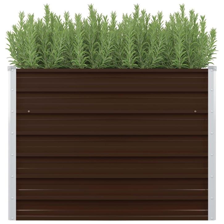 vidaXL Plantenbak verhoogd 100x100x77 cm gegalvaniseerd, Tuin en Terras, Bloempotten, Nieuw, Verzenden