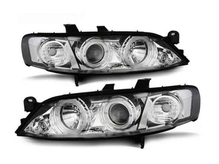 Angel Eyes koplampen Chrome geschikt voor Opel Vectra B, Auto-onderdelen, Verlichting, Nieuw, Opel, Verzenden