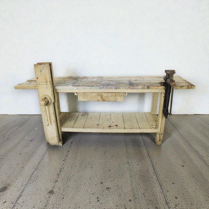 Werkbank - Hout - Werkbanktafel voor timmerlieden, Antiquités & Art, Curiosités & Brocante