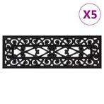 vidaXL Trapmatten 5 st 25x75 cm rubber, Doe-het-zelf en Bouw, Ladders en Trappen, Verzenden, Nieuw