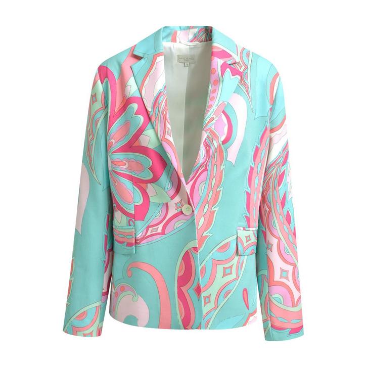 Milano Italy • turquoise blazer • 36, Kleding | Dames, Truien en Vesten, Groen, Nieuw, Maat 36 (S), Verzenden
