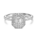 Verlovingsring - 18 karaat Witgoud -  0.89ct. tw. Diamant