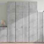 vidaXL Hoge kast 80x42,5x249 cm bewerkt hout betongrijs, Verzenden, Nieuw