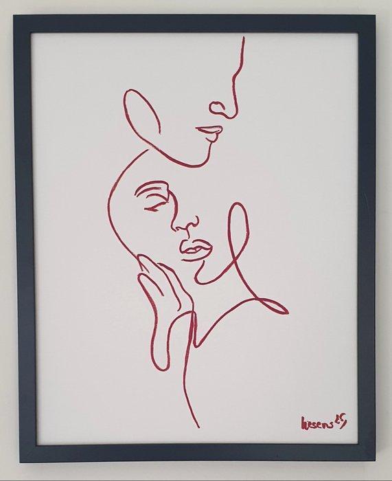 Liesens - Lean on me, Antiek en Kunst, Kunst | Schilderijen | Modern