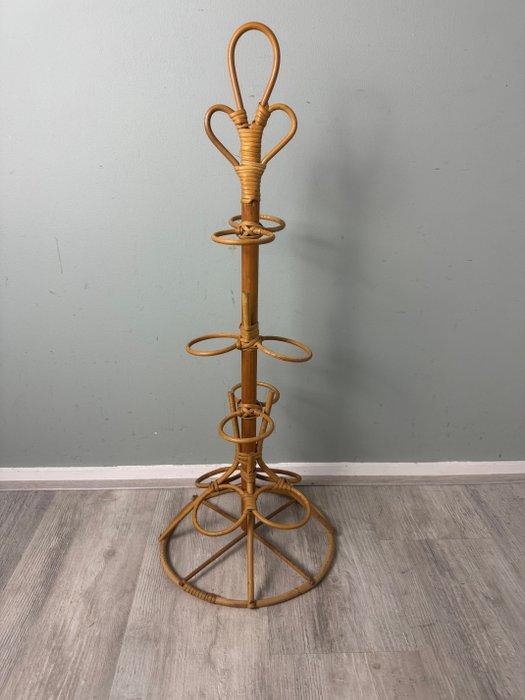 Standaard - Bamboe - Vintage Rotan Bamboe Plant Standaard, Antiek en Kunst, Kunst | Designobjecten
