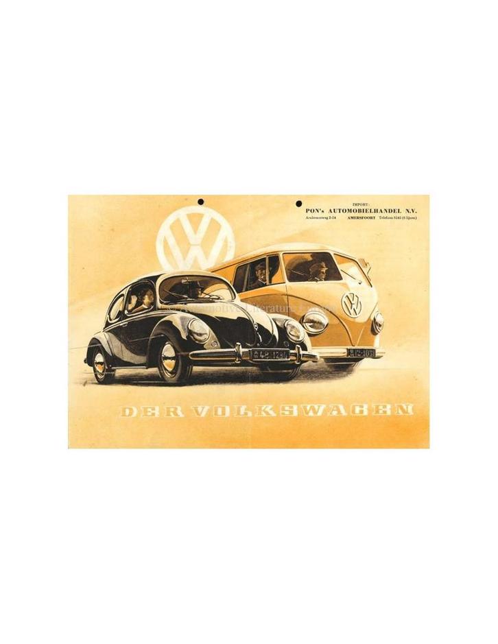 1951 VOLKSWAGEN KEVER / TRANSPORTER BROCHURE DUITS, Livres, Autos | Brochures & Magazines, Enlèvement ou Envoi
