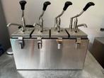 Distributeur de sauce inox, 4 emplacements, dimensions : 470, Ophalen, Utilisé, Cuisinière, Friteuse et Grils