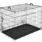 tectake Hondenkooi-roosterbox Luna, opvouwbaar, met 2 deuren, Dieren en Toebehoren, Hondenhokken, Verzenden, Nieuw
