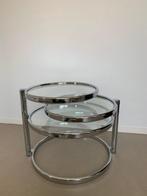 Leitmotiv - Bijzettafel - TN331 - Glas, Staal - Double, Antiek en Kunst