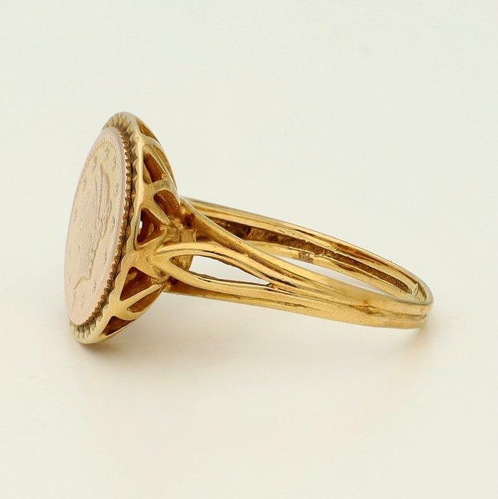 Ring - 18 karaat Geel goud, Handtassen en Accessoires, Ringen