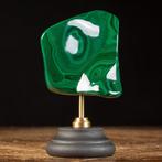 Topkwaliteit malachiet - Katanga Mines - houten en messing, Verzamelen