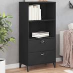 vidaXL Boekenkast VIKEN 60x35x123 cm bewerkt hout zwart, Huis en Inrichting, Kasten | Boekenkasten, Verzenden, Nieuw
