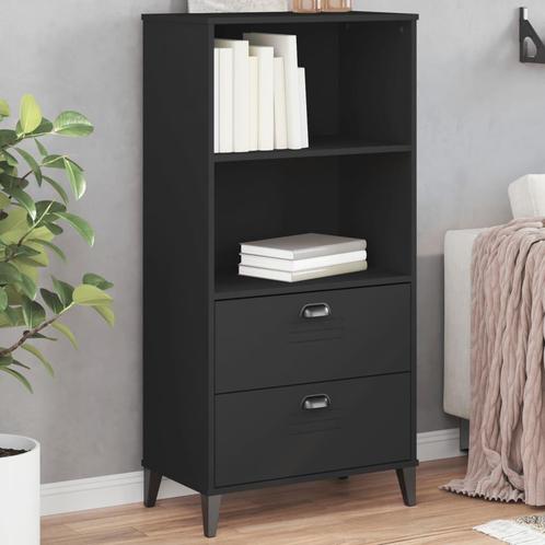 vidaXL Boekenkast VIKEN 60x35x123 cm bewerkt hout zwart, Huis en Inrichting, Kasten | Boekenkasten, Nieuw, Verzenden