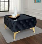 Table basse - Bois, Velours, Verre, métadonnées - Table, Nieuw