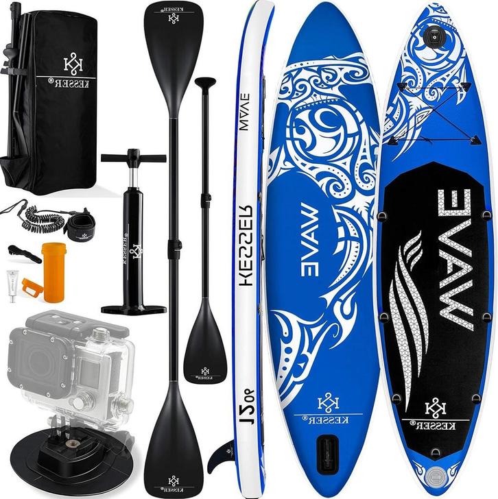 Sup Board - Opblaasbaar Paddle Board - 130 kg - Blauw - KESS, Huis en Inrichting, Woonaccessoires | Overige, Nieuw, Verzenden