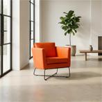Leren fauteuil Crossover - Toledo Orange (oranje), Maison & Meubles, Ophalen of Verzenden