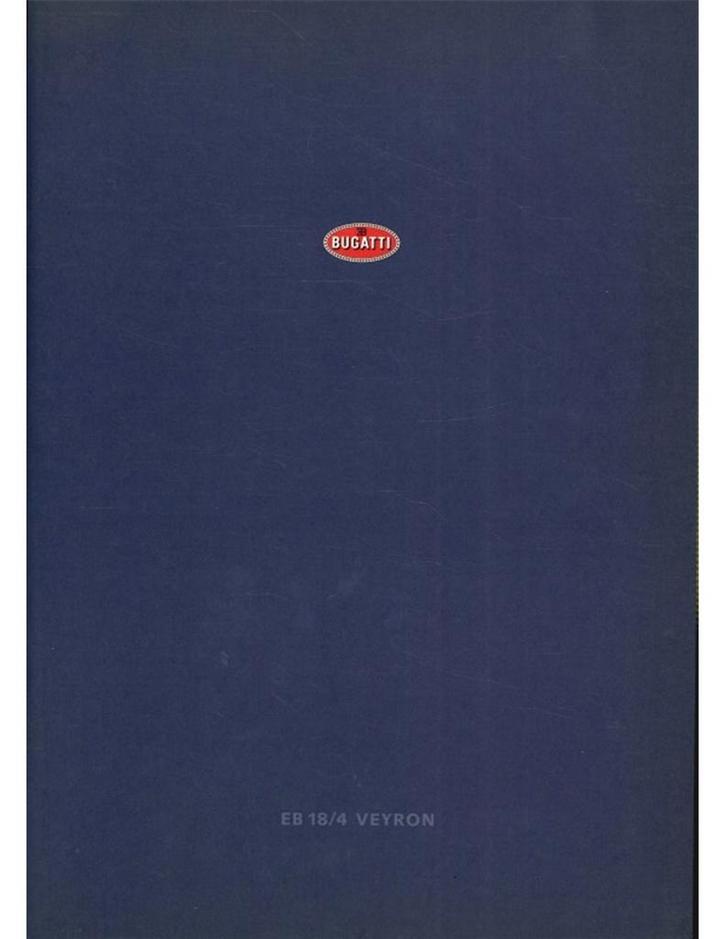 BUGATTI EB 18/4 VEYRON BROCHURE DUITS, Boeken, Auto's | Folders en Tijdschriften