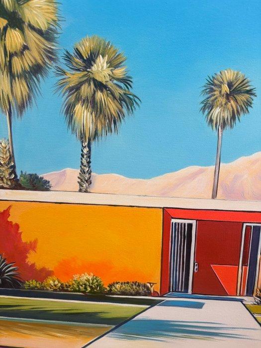 Alexy Berthelot - Canyon pink mountain, Antiek en Kunst, Kunst | Schilderijen | Modern