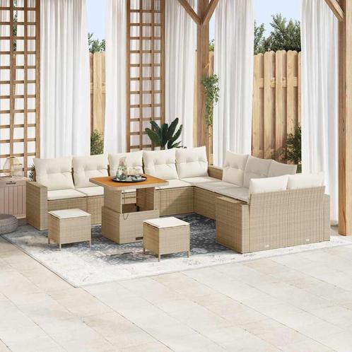 vidaXL Tuinbank Set 13 pcs beige en crèmekleurig 80 x 80 x, Tuin en Terras, Tuinsets en Loungesets, Nieuw, Verzenden