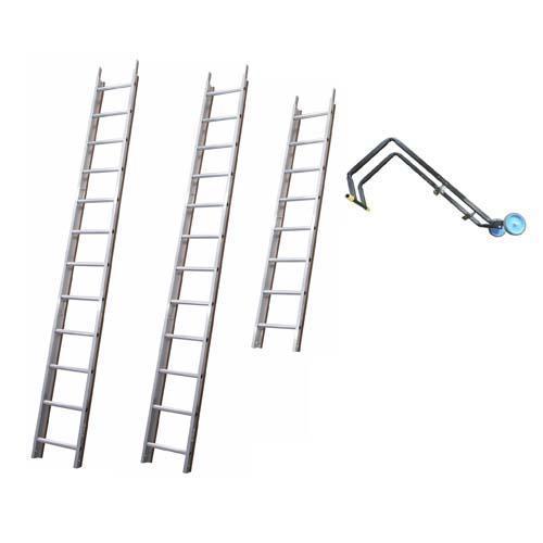 Solide dakladderset met nokhaak 8m, Doe-het-zelf en Bouw, Ladders en Trappen, Ladder, Nieuw, 4 meter of meer, Ophalen of Verzenden