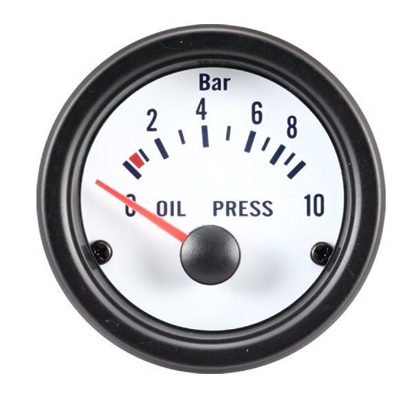 Performance Instrument Wit Oliedruk 0-10 bar 52mm, Auto diversen, Auto-accessoires, Nieuw, Ophalen of Verzenden