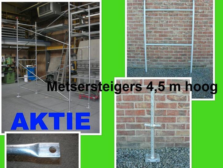 NIEUWE metsersteigers 4,5 m hoog - kaders 1,25m B - stelling, Doe-het-zelf en Bouw, Steigers, Gevelsteiger, Nieuw, 2 tot 5 meter