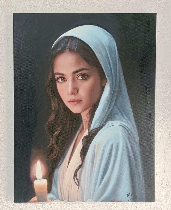 Mario Silano (1973) - Vergine della Luce, Antiek en Kunst, Kunst | Schilderijen | Klassiek