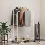 vidaXL Kledingrek Effen Wit 80 x 53 x 156 cm, Huis en Inrichting, Verzenden, Nieuw