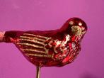 Krebs - Kerstdecoratie Inge-Magic: 6 vogeltjes (rood) op, Nieuw