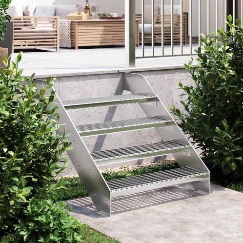 vidaXL Traptrede rooster 80x24x7 cm gegalvaniseerd staal, Doe-het-zelf en Bouw, Ladders en Trappen, Nieuw, Verzenden