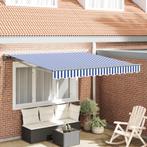 vidaXL Inklapbare Luifel Blauw en Wit 300x250 cm, Tuin en Terras, Verzenden, Nieuw