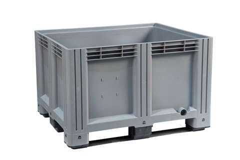 Palletbox kunststof gesloten 120x100x78cm nieuw Grijs, Zakelijke goederen, Kantoor en Winkelinrichting | Magazijn, Stelling en Opslag