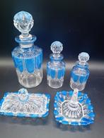 Val Saint Lambert - Ensemble coiffeuse (5) - Cristal - Rare, Antiek en Kunst