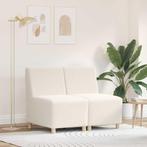 vidaXL Modulaire Sofa Eenheid Armless 2 pcs Crème 55 x 74 x, Huis en Inrichting, Verzenden, Nieuw